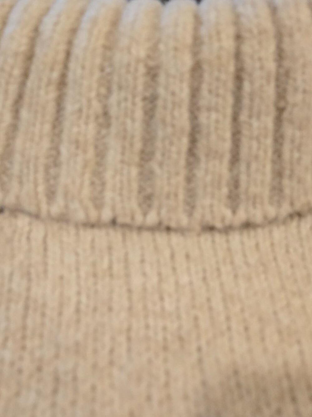 LOFT Turtleneck Sweater Cream Chunky Knit Alpaca Wool Blend Size M - Picture 13 of 15